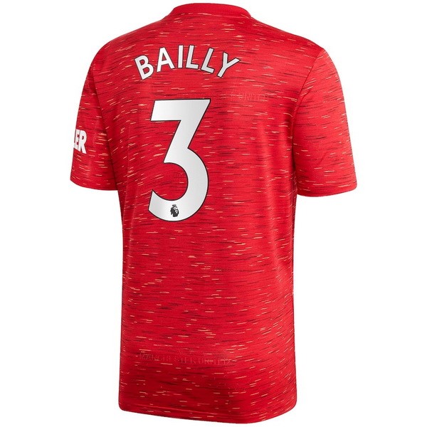 Camiseta Manchester United NO.3 Bailly 1ª 2020-2021 Rojo